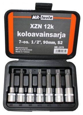 Koloavainsarja XZN 12K 1/2", 90 mm 7-osainen