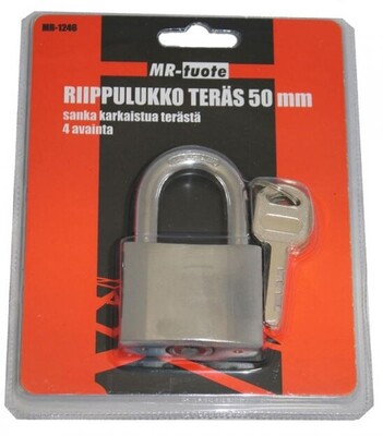 Riippulukko teräs 50 mm