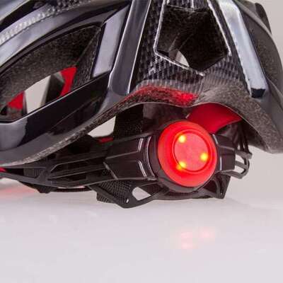 Pyöräilykypärä, musta/sininen LED takavalolla SSH Sport